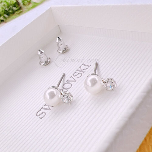 Bông Tai Swarovski Chính Hãng Matrix Pearl Stud Earrings 5694225