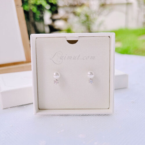 Bông Tai Swarovski Chính Hãng Matrix Pearl Stud Earrings 5694225
