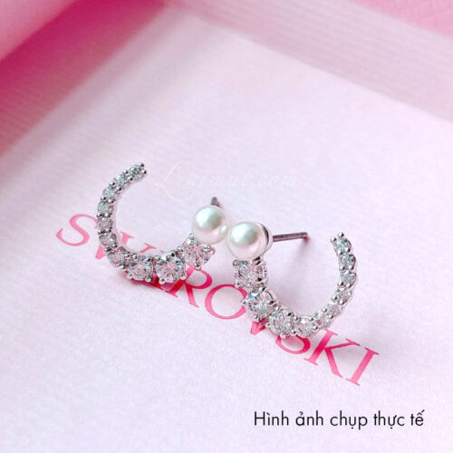 Bông Tai Swarovski Chính Hãng Matrix Hoop Earrings 5692260