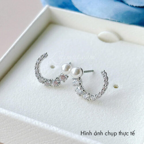 Bông Tai Swarovski Chính Hãng Matrix Hoop Earrings 5692260