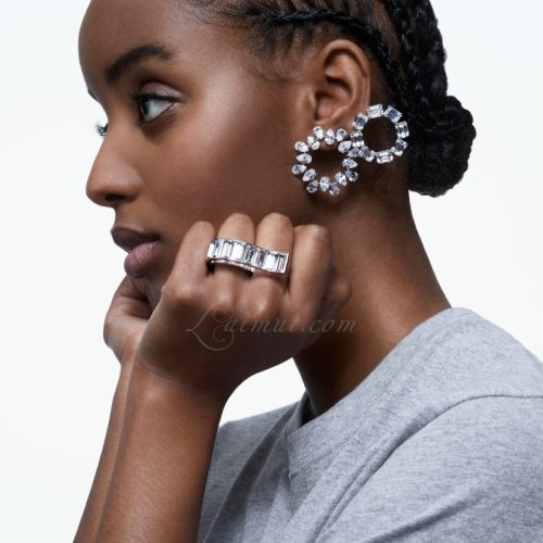 Bông Tai Swarovski Pear Cut Millenia Hoop Earrings 5601509