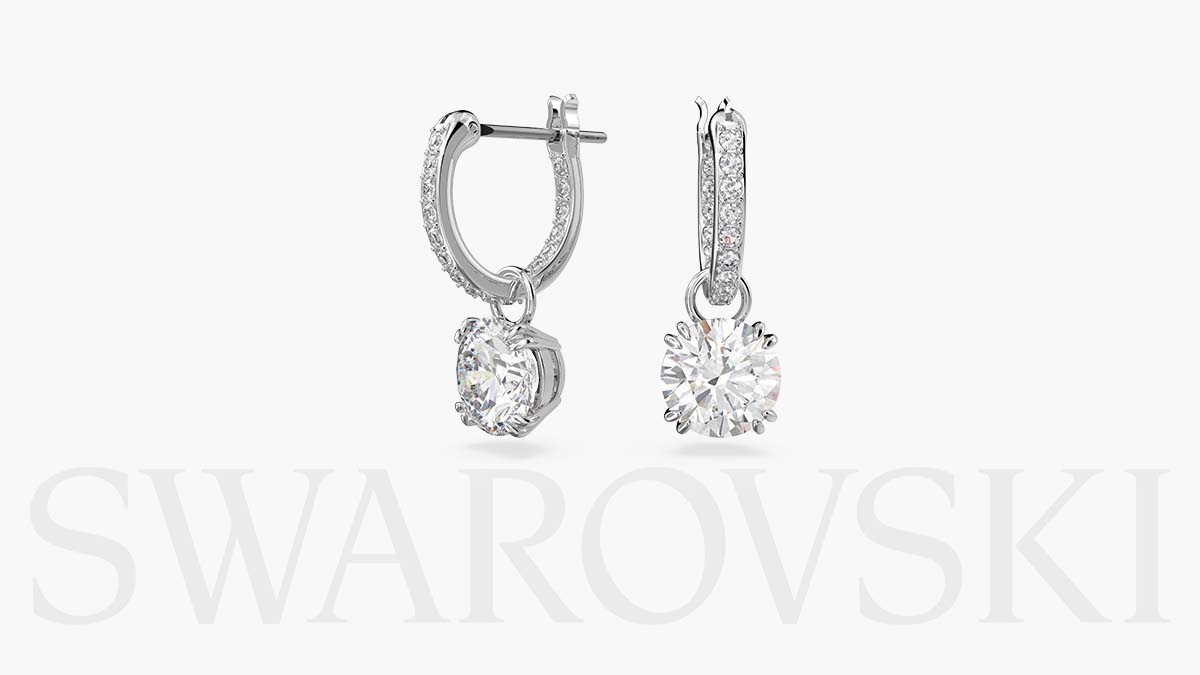 Bông tai Swarovski 5636717 chính hãng | Stilla drop earrings | Laimut