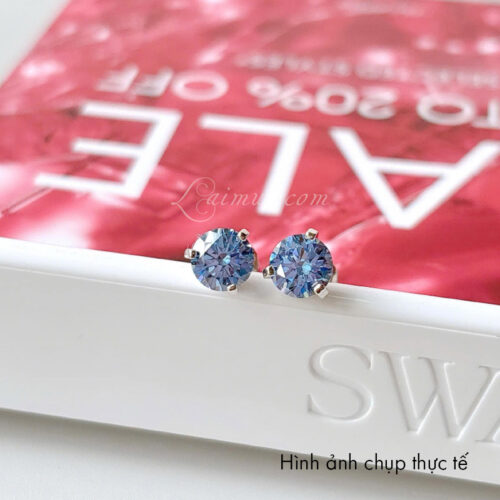 Bông Tai Swarovski Chính Hãng Solitaire Stud Earrings 5725002