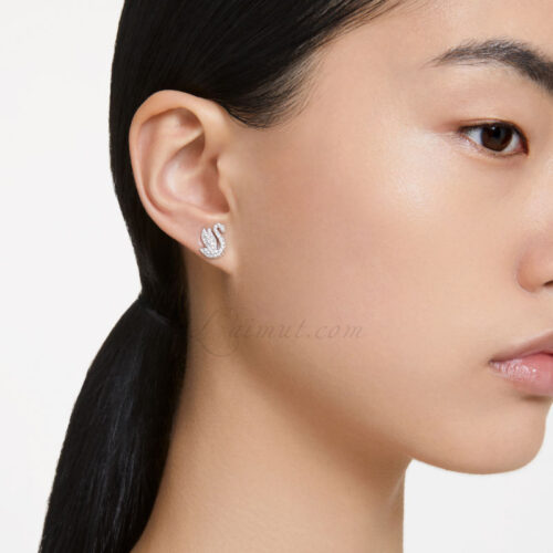 Bông Tai Thiên Nga Swarovski Chính Hãng Iconic Swan Stud Earrings 5647873