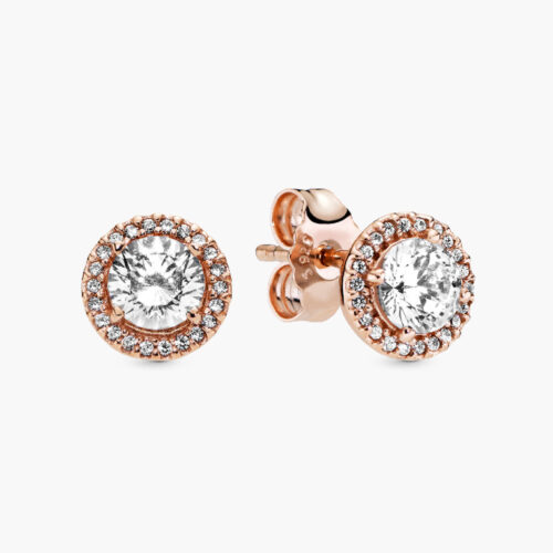 Bông tai Pandora 286272CZ chính hãng | Round Sparkle Halo Stud Earrings | Laimut