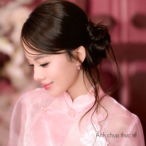 Bông tai Swarovski 5662114 chính hãng | Bella V Drop Earrings | Laimut | Ảnh mẫu đeo