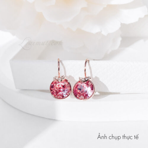 Bông tai Swarovski 5662114 chính hãng | Bella V Drop Earrings | Laimut | Ảnh chụp thực tế 02