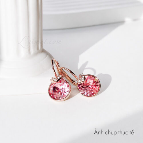 Bông tai Swarovski 5662114 chính hãng | Bella V Drop Earrings | Laimut | Ảnh chụp thực tế 03