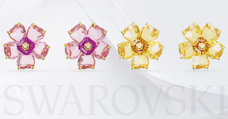 Bông Tai Swarovski Flower Florere Stud Earrings 5650563, 5650571