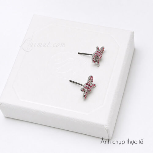 Bông tai Swarovski 5723557 chính hãng | Lifelong Bow stud earrings | Laimut | Ảnh chụp thực tế