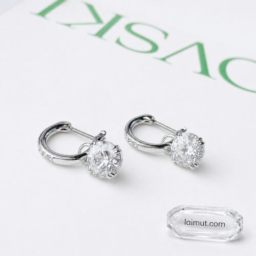 Bông tai Swarovski 5636717 chính hãng | Stilla drop earrings | Laimut | Ảnh chụp thực tế