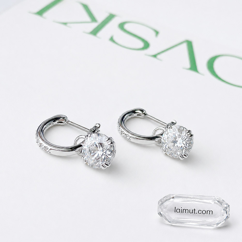 Bông tai Swarovski 5636717 chính hãng | Stilla drop earrings | Laimut | Ảnh chụp thực tế