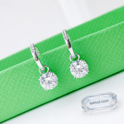 Bông tai Swarovski 5636717 chính hãng | Stilla drop earrings | Laimut | Ảnh chụp thực tế
