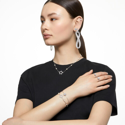 Bông tai Swarovski 5636269 chính hãng | Una Angelic Stud Earrings | Nữ đeo