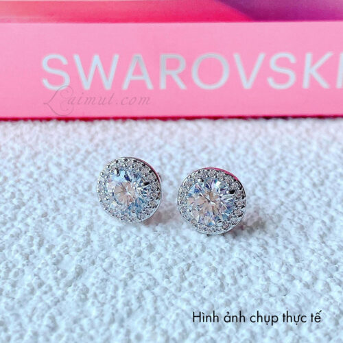 Bông tai Swarovski 5636269 chính hãng | Una Angelic Stud Earrings | Ảnh thật 02