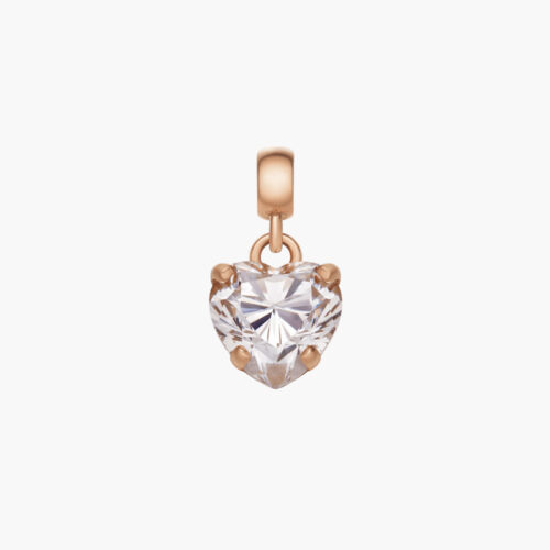 Charm Trái Tim Daniel Wellington DW00400424 Heart White Crystal Charm RG