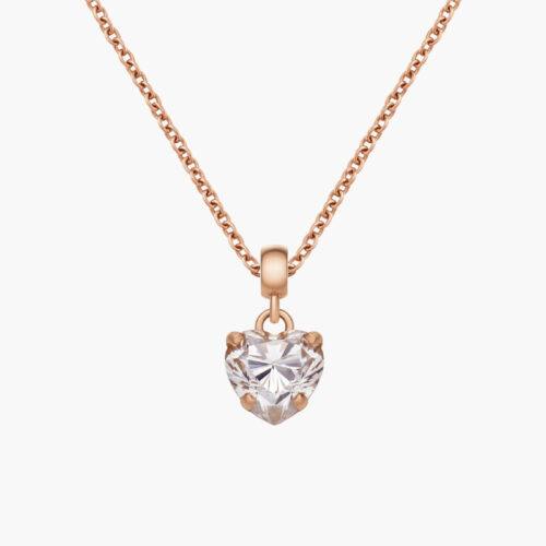 Charm Trái Tim Daniel Wellington DW00400424 Heart White Crystal Charm RG