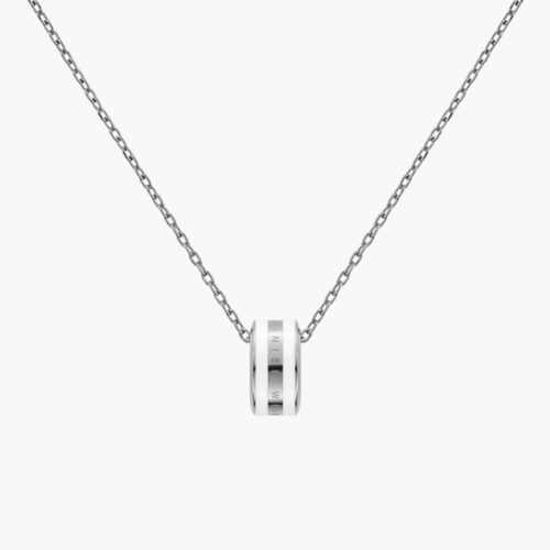 Dây Chuyền Daniel Wellington Chính Hãng Emalie DW00400304 Silver Satin White
