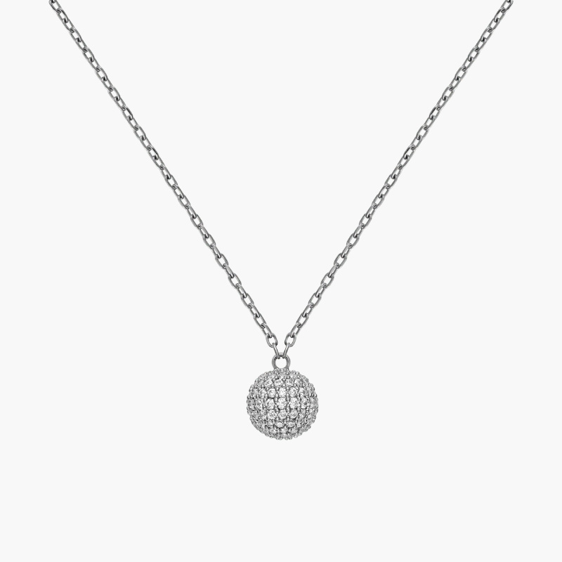 Dây Chuyền Daniel Wellington Chính Hãng DW00400655 Pavé Crystal Pendant Necklace Silver