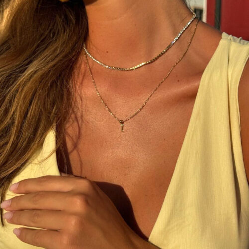 Vòng Cổ Daniel Wellington Chính Hãng DW00400390 Lumine Necklace Rose Gold, Vàng Hồng