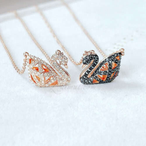 Dây Chuyền Thiên Nga Swarovski Hai Mặt Facet Swan Necklace 5281275