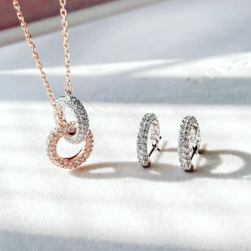 Dây Chuyền Swarovski Intertwined Circles Stone Necklace 5414999