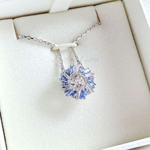 Dây Chuyền Swarovski Đá Nhảy Blue Flower Idyllia Pendant 5680013