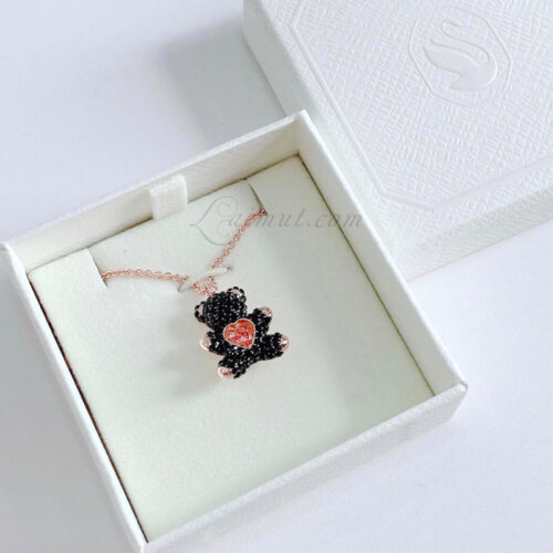 Dây Chuyền Swarovski Gấu Chính Hãng Black Teddy Pendant 5693623