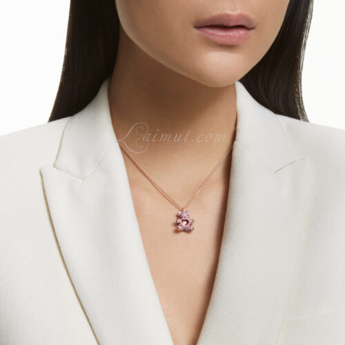 Dây Chuyền Swarovski Gấu Chính Hãng Pink Teddy Pendant 5642976