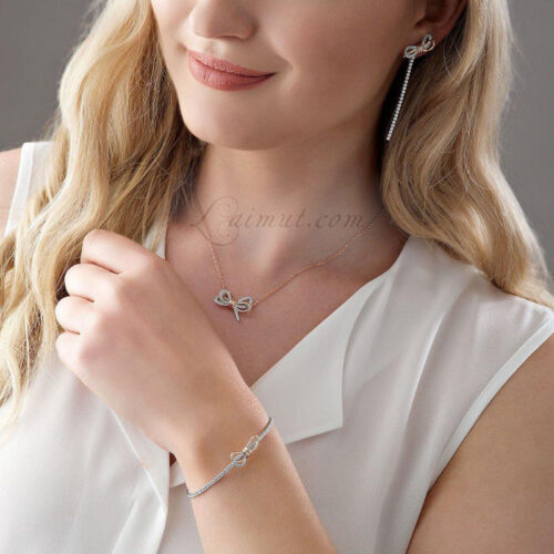 Dây Chuyền Swarovski Nơ Chính Hãng Lifelong Bow Pendant 5440636