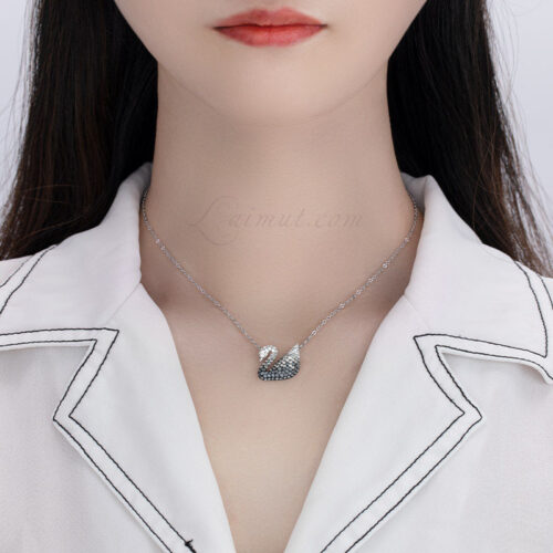 Dây Chuyền Swarovski Ombre Grey Iconic Swan Pendant 5614103