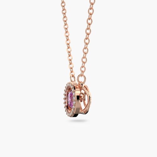 Dây Chuyền Swarovski Đá Nhảy Sparkling Dance Round Cut Necklace - Hình ảnh 3