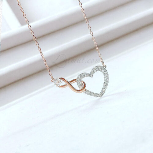 Dây Chuyền Swarovski Tình Yêu Infinity And Heart Necklace 5518865
