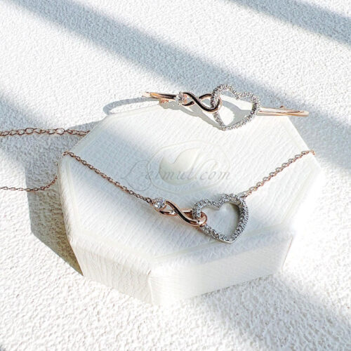 Dây Chuyền Swarovski Tình Yêu Infinity And Heart Necklace 5518865