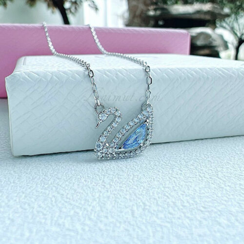 Dây Chuyền Thiên Nga Swarovski Xanh Dazzling Swan Necklace 5521074