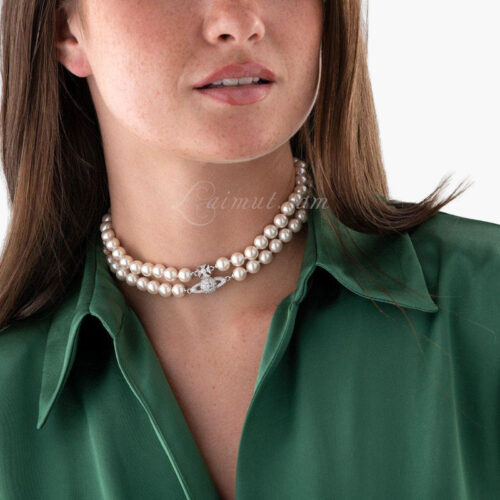 Vòng cổ Vivienne Westwood Graziella Pearl Choker 63030021-02P132-IM