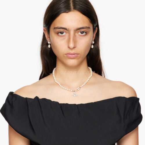 Vòng cổ Vivienne Westwood Chính Hãng Lucrece Pearl Necklace 8050889135944