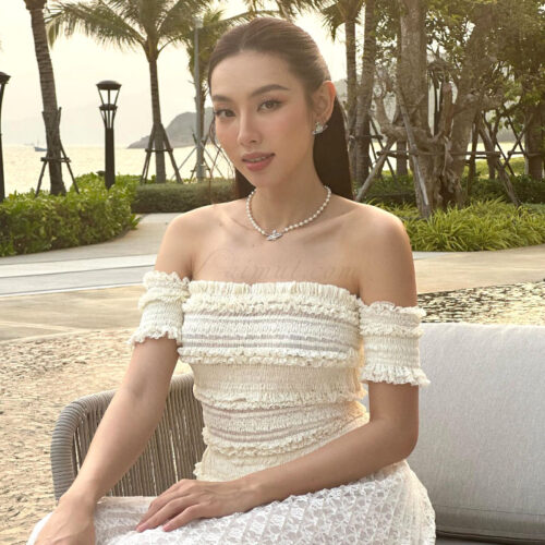 Vòng cổ Vivienne Westwood Chính Hãng Mini Bas Relief Pearl Choker 8050889135067