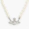 Vòng cổ Vivienne Westwood Chính Hãng Mini Bas Relief Pearl Choker 8050889135067
