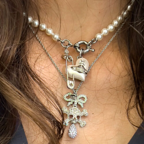 Vòng cổ Vivienne Westwood chính hãng Orietta Pearl Necklace 6301011B02P103P103