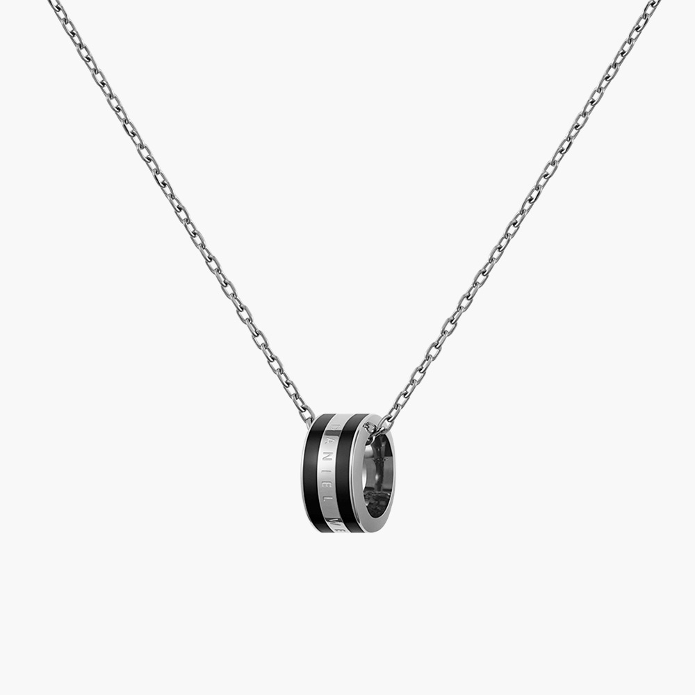 Dây chuyền Daniel Wellington DW00400307 chính hãng | Emalie Necklace Silver Black | Laimut