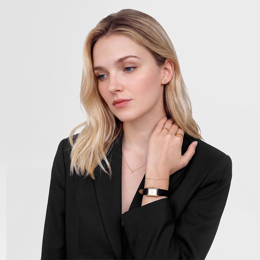 Dây chuyền Daniel Wellington DW00401967 | Mirelle Solitaire Necklace | Laimut | Ảnh mẫu đeo