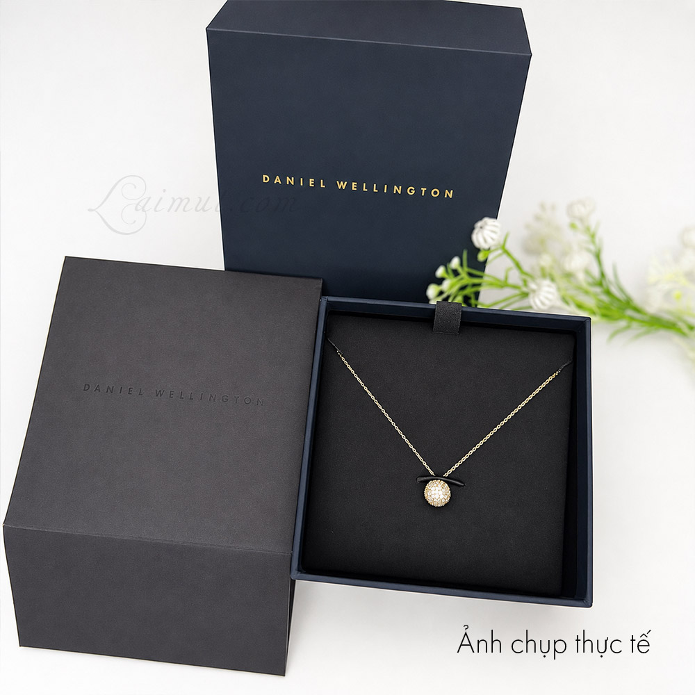 Dây chuyền Daniel Wellington DW00400640 | Pavé Crystal Pendant Necklace | Laimut | Ảnh chụp thực tế fullbox