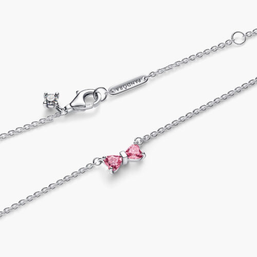 Dây chuyền Pandora 394235C01 chính hãng | Bow Pendant Necklace | Laimut | Ảnh 3D