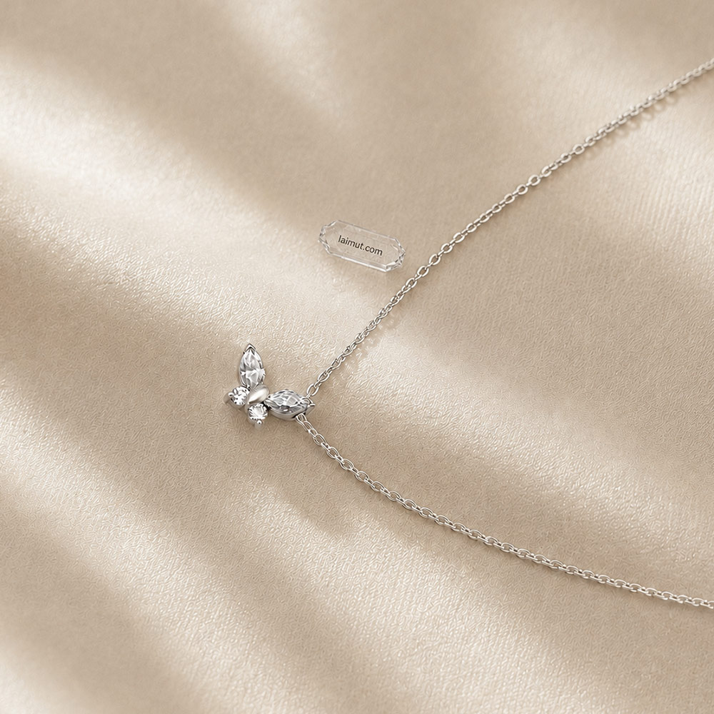 Dây chuyền Pandora 394266C01 chính hãng | Butterfly Pendant Necklace | Laimut | Ảnh chụp thực tế