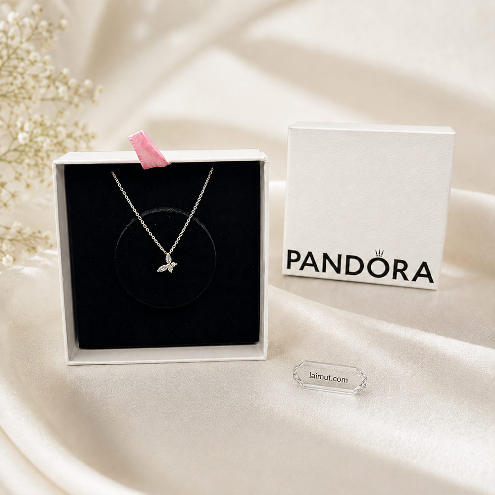 Dây chuyền Pandora 394266C01 chính hãng | Butterfly Pendant Necklace | Laimut | Ảnh chụp thực tế
