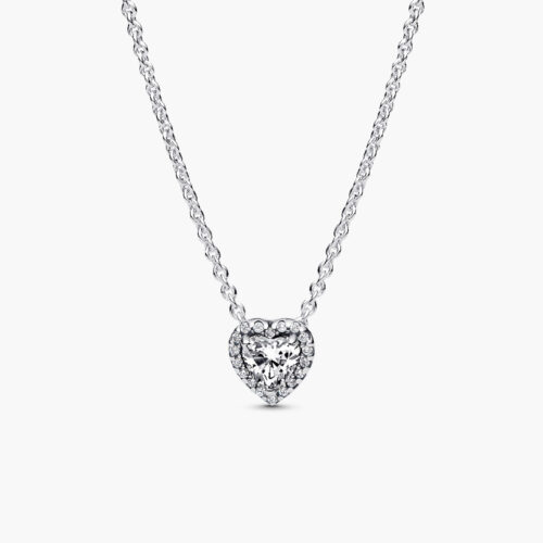 Dây chuyền Pandora 398425C01 chính hãng | Elevated Heart Necklace | Laimut