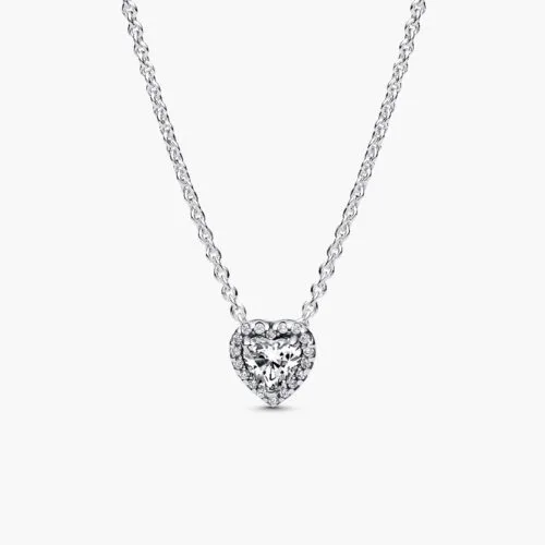 Dây chuyền Pandora 398425C01 chính hãng | Elevated Heart Necklace | Laimut