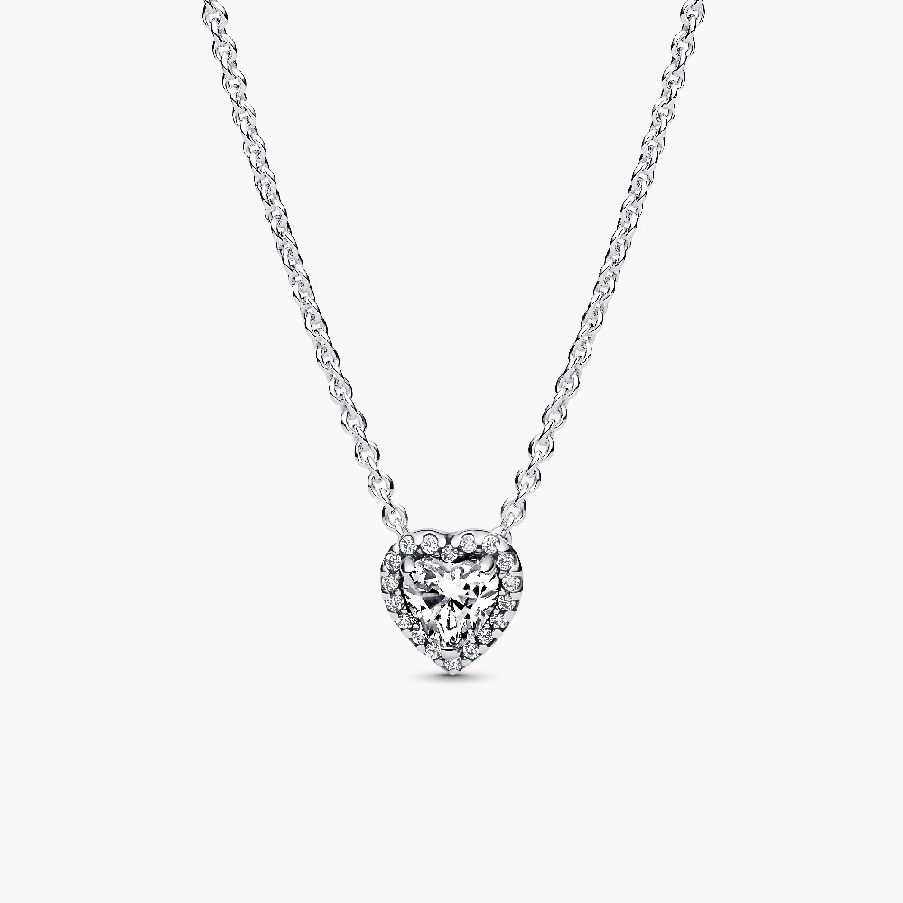 Dây chuyền Pandora 398425C01 chính hãng | Elevated Heart Necklace | Laimut