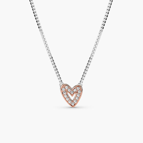 Dây chuyền Pandora 380089C01 Sparkling Freehand Heart Necklace | Laimut